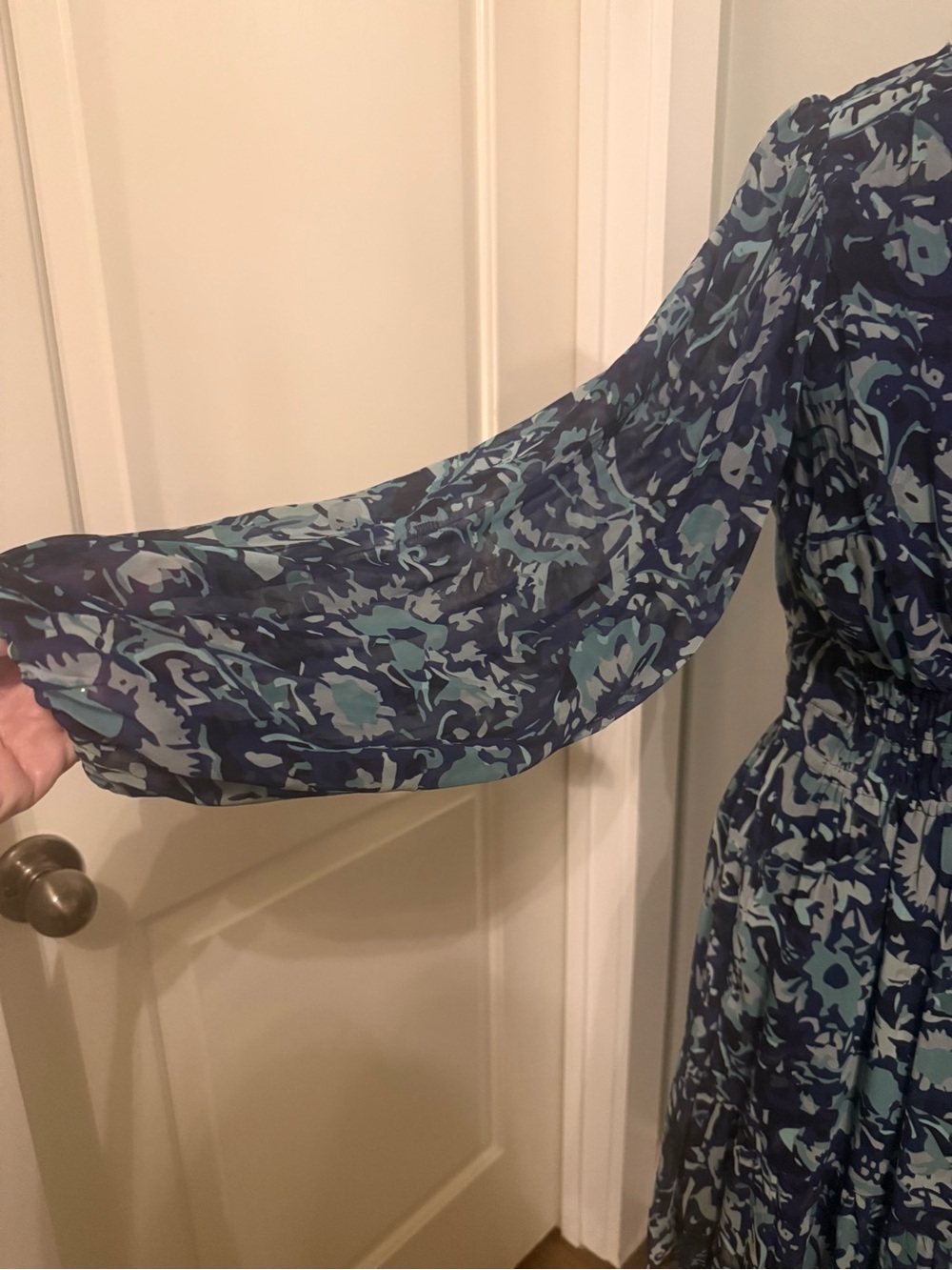 Anthropologie BL motif dress blue/teal - Picture 4 of 6